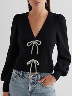 NWT Express Women's Bow Cardigan